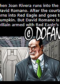 Joan Rivera is Red Eagle, and she's the beacon of light in this blighted metropolis pic 3